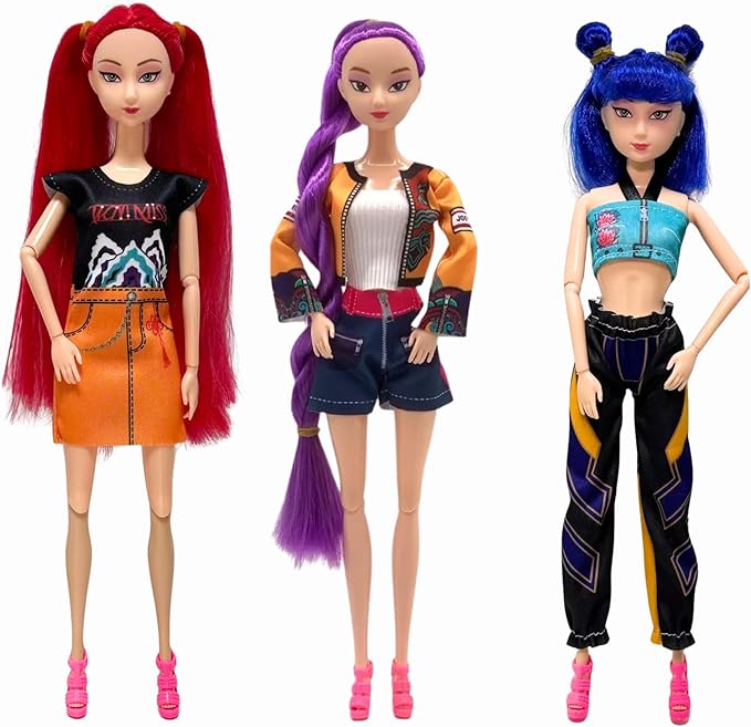 2025 New11.5''Singer Fashion Doll with Accessories and Trendy Outfits Set,Articulated/Made to Move Girl Group Dolls, Idea for Enthusiast Fan (Ordinary Sets)