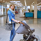 Breastmilk Cooler Bag with Ice Pack Fits 6 Baby Bottles Up to 9 Ounce, Baby Bottle Bag with Shoulder Strap for Nursing Mom Daycare, Black