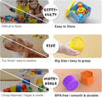 MOONTOY Stacking Cups Baby Toy Set, 19pcs Baby Stacking Toys for Toddlers 1-3, Shape Sorter Stackable Blocks Games Nesting Sorting Toys 6-12 Months 1 Year Old Easter Basket Stuffers Birthday Gift