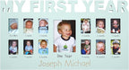 Let's Make Memories Personalized Baby's First 12 Months Photo Frame- New Parents- Newborn- Nursery - Blue