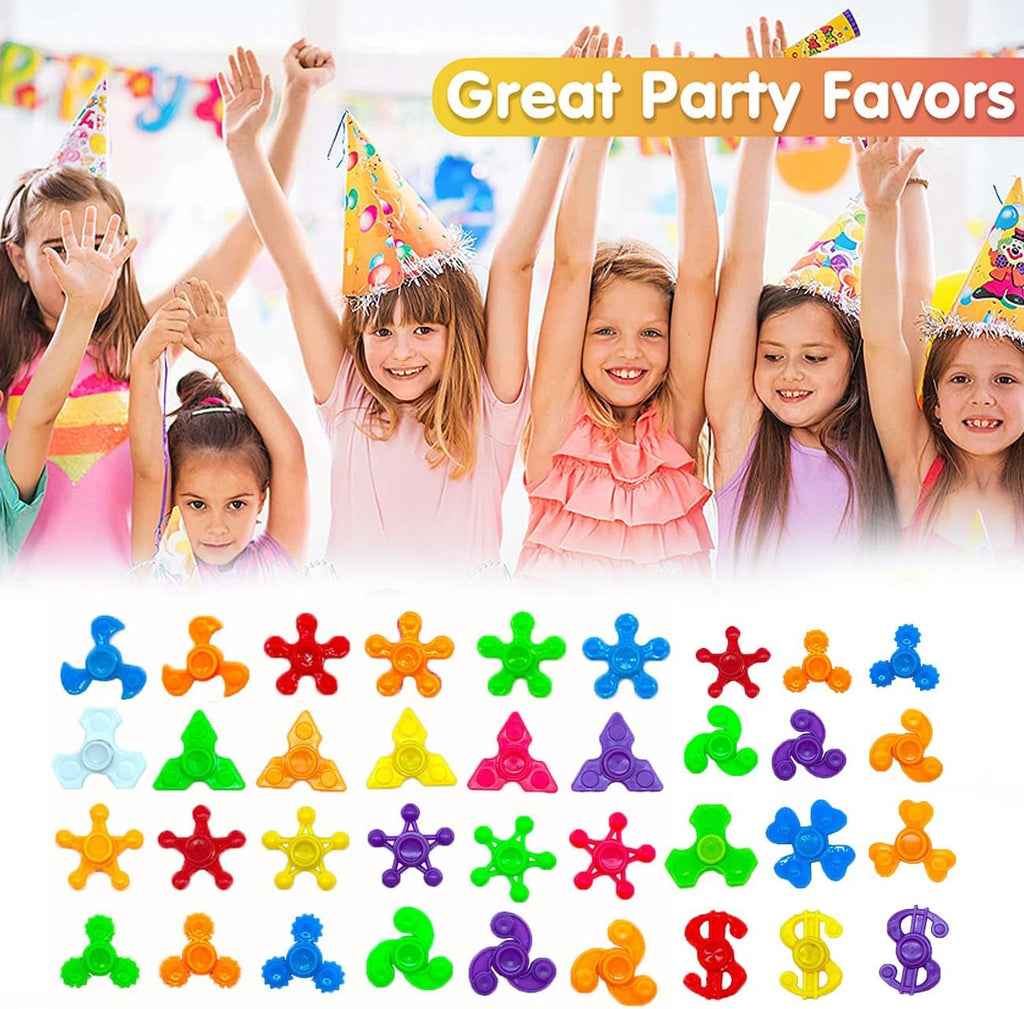 50 Pack Mini Fidget Spinner Toys,Stress Relief Sensory Toys,Birthday Gifts Party Favors for Kids Teens Adults,Christmas Goodie Bag Stuffers,Canival Treasure Box Toys for Classroom Prizes Supplies