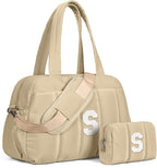 Gifts for Women Mom Unique-Monogram Duffle Bag, Weekender Bags for Women，Overnight Bag with Wet Pocket，Lightweight Travel Bags Personalized Gym Tote with Makeup Pouch