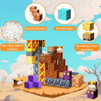 Magnetic Building Blocks Construction Set, Educational STEM Toy (MineTheme)