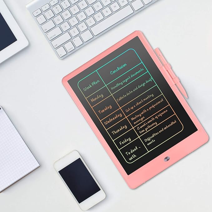 LCD Writing Tablet for Kids Doodle Board with Bag, Electronic Digital Colorful Screen Drawing Tablet, Etch a LEYAOYAO 10-Inch Drawing Pad Sketch Pads, Toy - Gift for 3-6 Years Old Girls Boys