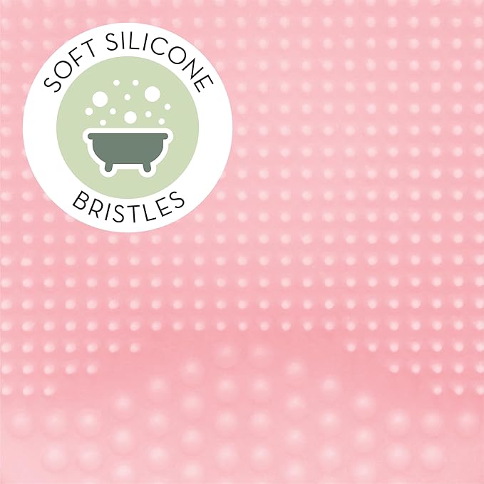 S&T INC. Exfoliating and Massaging Cradle Cap Bath Brushes for Baby, Silicone - 2 Inch x 2.5 Inch, Pink, 2 Pack