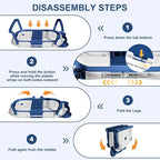 MoreFeel Collapsible Baby Bathtub for Newborn with Thermometer & 1 Soft Floating Cushion & 1 Bath Net,Portable Travel Bathtub with Drain Hole, Durable Foldable Baby Tubs for Infants to Toddler