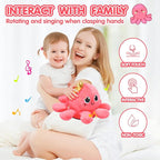 Baby Crawling & Walking Toys 6-12 Months Musical Octopus Plush Light up Stuffed Animal Dancing 1 Year Old Girl Gifts Music Sensory Walking Toy 0-6 7 8 9 Months Learning Newborn Baby Girl Birthday Gift