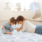 PopsyKosy Premium Exercise & Baby Foam Play Mats - Stylish & Large Non-Toxic Odorless Floor Mat - 6 Tiles - Spacious 6ft x 4ft - Peel-Resistant Reinforced Ver.- Soft, Thick, Waterproof - Foggy Gray