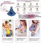 Baby Sling Carrier Adjustable Baby Sling 2025 Upgraded Toddler Sling Comfortable Baby Wrap Carriers Ergonomic-Designed, Travel Friendly Carrying 10-45 Lbs Blue