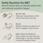 Microlife Digital Basal Thermometer 1/100th Accurate, Fertility Prediction and Ovulation Tracking, Oral or Vaginal BBT, (60-Second Reading),