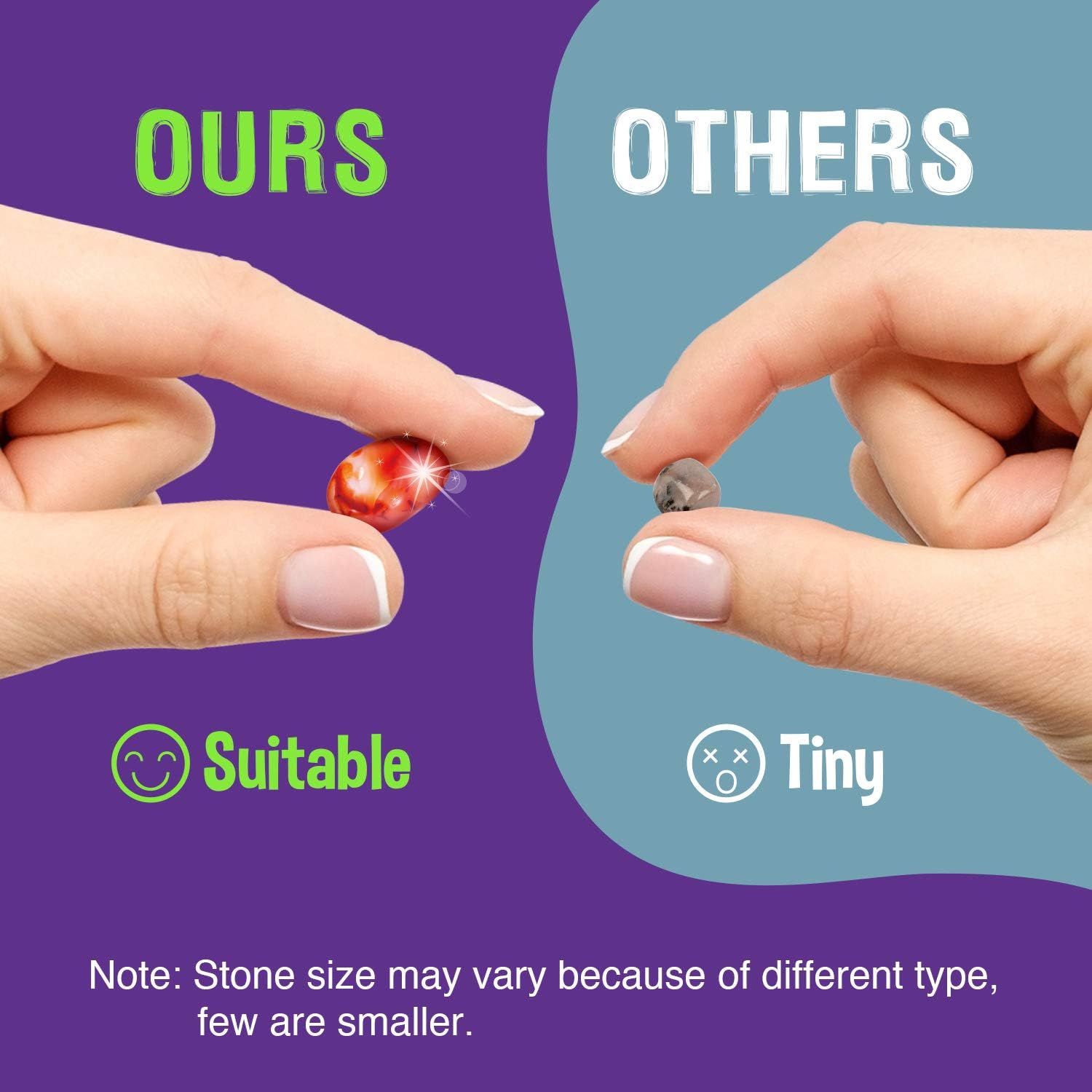 XXTOYS Rocks Collection 48 PCS Rock and Mineral Education Set Gemstones for Kids Geology Gem Kit with Tiger’s Eye Rose Quartz Red Jasper and More Identification Guide STEM Science Education