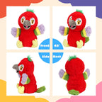 Cuteoy Talking Parrot Repeat What You Say Musical Stuffed Animal Shaking Singing Plush Toy Electric Interactive Animated Plushies for Kids Girls Boys Birthday