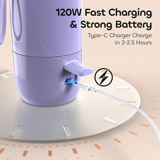 QIBOX Portable Bottle Warmer for Travel - 3Min Fast Heating of Breast Milk and Formula, 36W Fast Charge, 17 Ounces Large Capacity, Baby Bottle Warmer On The Go for Outdoor Airplane and Car