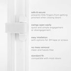 Ubbi Door Pinch Guards, Baby Proof Doors, Child Safety, Baby Finger Protectors, 2 Pack, White