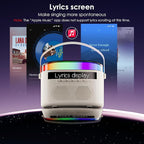 Karaoke Machine,Karaoke Machine with Lyrics Display,Portable Bluetooth 5.3 Karaoke Speaker with Upgraded Dual Speakers for Kids and Adults,with White Noise and Night Light Function