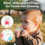 Haakaa Dinky Digits Palm Teether, Baby Teething Toys, Food Grade Silicone Teethers for Babies 0-6 Months/6-12 Months, BPA Free Teething Relief Baby Chew Toys