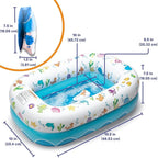 Mommy's Helper | Inflatable Under The Sea Baby Bathtub, Collapsible Safe Baby Bath Tub with Anti-Sliding Saddle Horn Seat, Must Have Travel Toddler Bath, Portable Bathtub Recommended Months 6 to 24