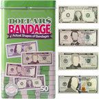 BioSwiss Bandages, Money Shaped Self Adhesive Bandage, Latex Free Sterile Wound Care, Fun First Aid Kit Supplies for Kids, 50 Count