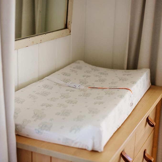 Baby Changing Pad Cover 2-Pack for Boys, Girls (Watercolor Elephant) - Premium Fitted Sheets Baby Diaper Changing Table Cover - Buttery Soft Cotton Blend