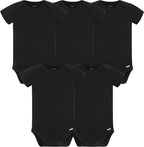 Gerber baby-boys 5 Pack Onesies Multi-packs Bundle Interlock 180 Gsm