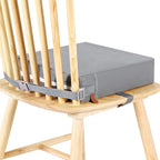 Toddler Booster Seat for Dining Table, Stronger Support Non-Slip Bottom Booster Seat for Kitchen Chair 2 Adjustable Straps Portable Travel and Home Increasing Booster Cushion Kid Baby(Grey)