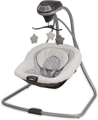 Graco Simple Sway Baby Swing, Side‑to‑Side Sway, Infant Swing with 6 Speeds, Vibration, Abbington