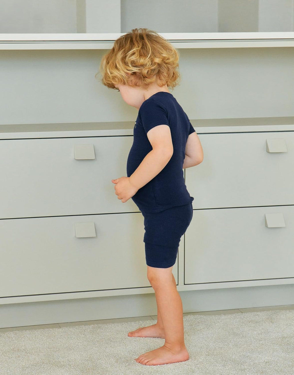 moimoln Pajamas Set 6M-5Y Solid Ribbed Unisex Baby & Toddler, Soft Viscose, Snug-Fit, Everyday Sleepwear