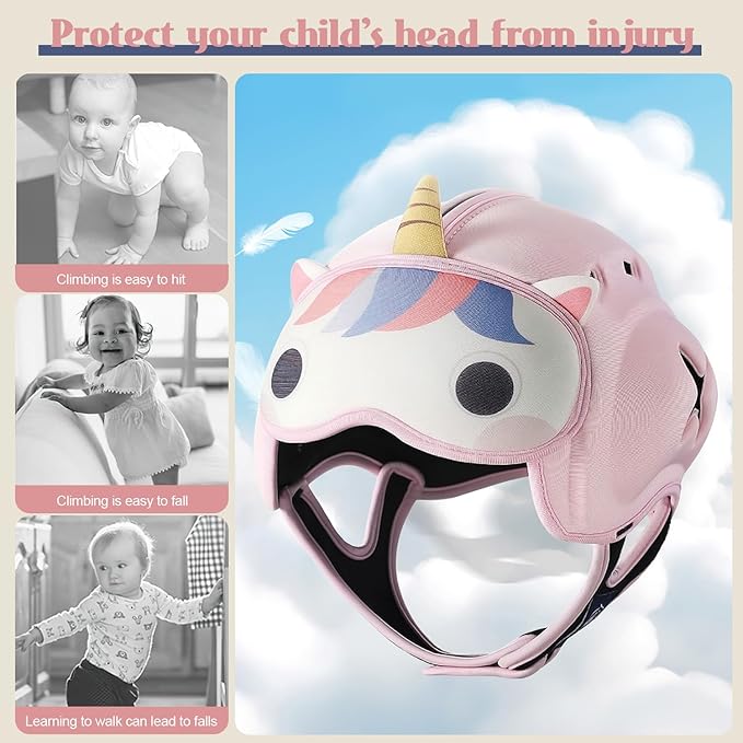 MamboBaby Head Protector Helmet, Breathable Baby Head Protector for Crawling and Walking, Infant Soft Helmet, Anti-Collision, Ultra-Lightweight, Expandable and Adjustable Age 10-24 Months