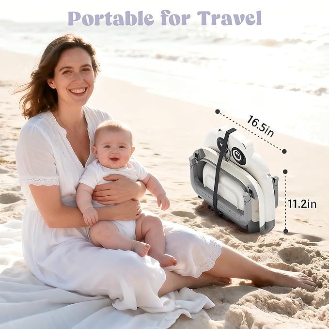 Foldable Baby Bathtub, Lightweight Bathtub for Infants to Toddlers with Soft Cushion & Thermometer, Portable Baby Tub Newborn to Toddler 0-24 Months(Grey)