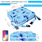 Toddler Booster Seat for Dining Table, Stronger Support Booster Seat for Table Washable 2 Safer Straps Non-Slip Bottom Portable for Kids Baby Increasing Cushion for Travel Home