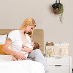 PeraBella Baby Diaper Caddy Organizer with Handle, Boy & Girl Shower Gift Basket, Portable Diaper Storage Basket Bin for Wipes, Newborn Baby Essentials Registry Search Must Haves, Car Caddy Organizer