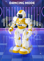 Robot Toys for Kids,Programmable Remote Control Smart Walking Dancing Robot Toy with Gesture & Sensing for Age 4 5 6 7 8 9 10 Year Old Boys for Birthday Present,Yellow