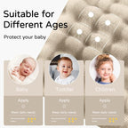 Yoofoss Hooded Baby Towels for Newborn 2 Pack 100% Muslin Organic Cotton Baby Bath Towel with Hood for Babies, Infant, Toddler and Kids, 32x32Inch, Soft and Absorbent Newborn Essential,Bge& Bean Paste