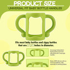 TonGass (4-Pack) Bottle Handles for Dr Brown Narrow Baby Bottles with Easy Grip Handles to Hold Their Own Bottle - BPA-Free Soft Silicone - Red Orange Blue and Green