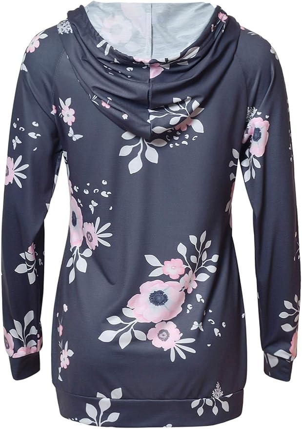 GINKANA Women's Nursing Hoodie Sweatshirt Long Sleeves Breastfeeding Maternity Tops Casual Clothes