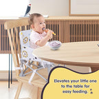 Portable Baby Booster Seat with Tray, Toddler Booster seat for Dining, Camping, Travel, Baby Beach Chair 6 Months to 3 Years Old Indoor Outdoor Use CH2407