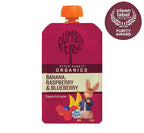 Pumpkin Tree Peter Rabbit Organics, Organic Raspberry, Banana and Blueberry 100% Pure Fruit Snack, 4 oz. Squeeze Pouches (Pack of 10)