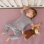 lulumoon Mini Crib Sheets Muslin: Soft Cotton Fitted Mini Crib Mattress Sheets for Boys and Girls 2Pack