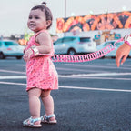 Accmor Anti Lost Wrist Link with Induction Lock, Upgraded Toddler Leash, Reflective Kids Wrist Leash for Baby, Child Walking Wristband Leashes with Magnetic Unlock Design for Girls, Rose (6.5ft)