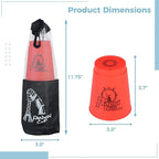 yeesport Sport Stacking Cups, 24pcs Sports Stacking Cups Sport Training Game for Challenge Competition Travel Party Gift for Kids and Adults (Blue & Red)