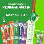 Mission Meats Kids Beef Sticks, 100% Grass Fed, Healthy Snacks for Kids, Zero Sugar, 9g Protein per Serving, Gluten & Nut Free, Individually Wrapped, Mini 0.5oz (24ct Bag)