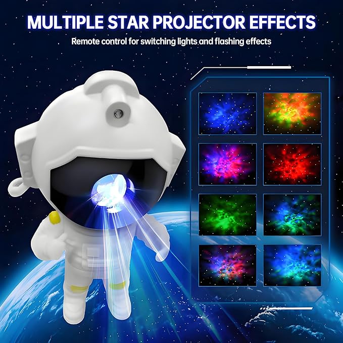 Star Projector Galaxy Night Light, Astronaut Galaxy Projector with Timer and Remote Starry Projector Ceiling LED Lamp, Kids Room Decor for Christmas, Birthday, Valentine's Day etc.
