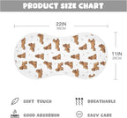 1 Pack Muslin Burp Cloths American Cocker Dogs White Cotton Baby Burp Cloths Ultra Absorbent Soft Thick Burping Cloth for Newborn Must Haves 22x11 Inch