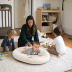 Baby Lounger for Newborn: Portable & Lightweight Pillow for Tummy Time Playtime & Diaper Changes - Skin-Friendly & Breathable for 0-12 Month Supervised Use