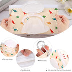 2Packs Baby Wipes Dispenser Portable Baby Wipe Holder Refillable Wet Wipes Container Reusable Travel Wipes Case, Keeps Wipes Fresh(Yellow)