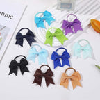 40pcs baby hair ties with Bows Elastic Ponytail Holders Small Hair Accessories for Kids Toddlers Infants. (Mixed color 3)
