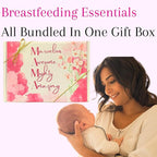 New Mom Postpartum Breastfeeding Essentials Kit for Nursing Mama, Lactation Tea, Silicone Breast Pump, Reusable Breast Pads, Pain Relief for Sore Cracked Nipples, Spa and Relaxation Basket Box Set