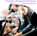 Car Seat Toys for Babies 0-6 Months Boy Girl Carseat Toys Hanging Spiral Stroller Toy, Infant Toy 0-6 Months Baby Newborn 0 3 Month Brain Development with Music Teether Rattle