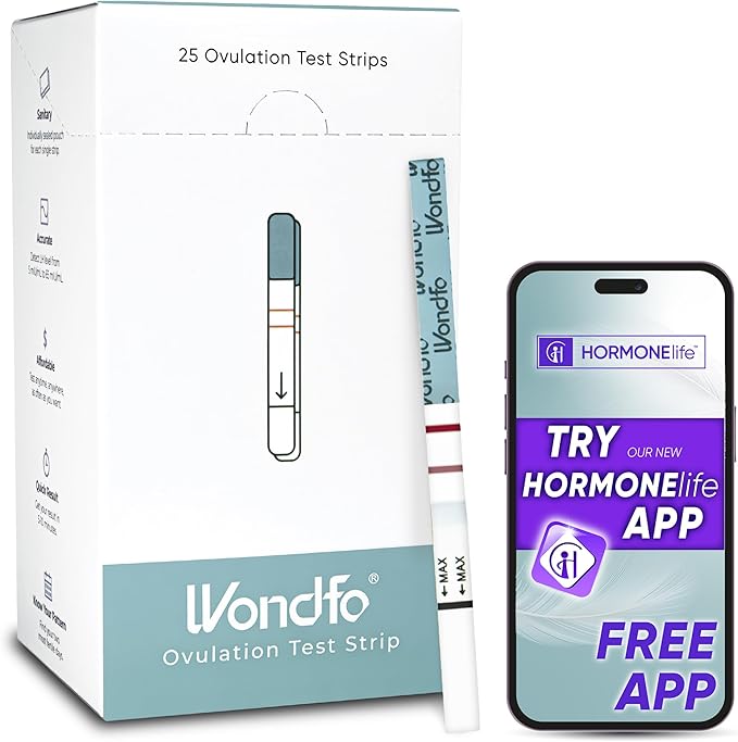 Wondfo Ovulation Test Strips-Women Fertility Tracking and Pregnancy Planning with Cycle-Detecting LH Surge - Highly Sensitive and Fast Result at Home Kit (25 Count)