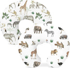 Nursing Pillow Covers 2 Pack, Breastfeeding Pillow Slipcovers Soft and Stretchy, Nursing Covers for Baby Girls Boys Newborn